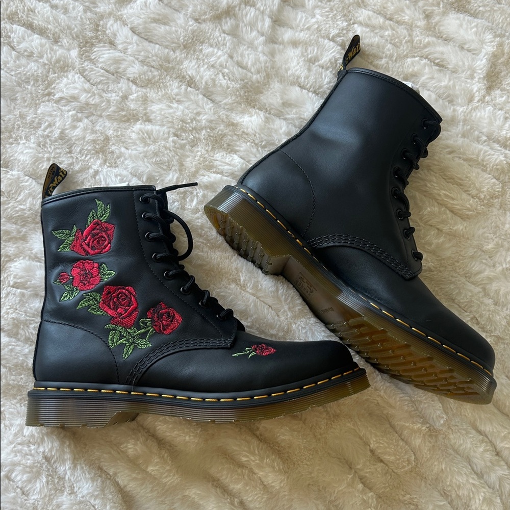 Dr. Martens 1460 Red Rose Combat Boot